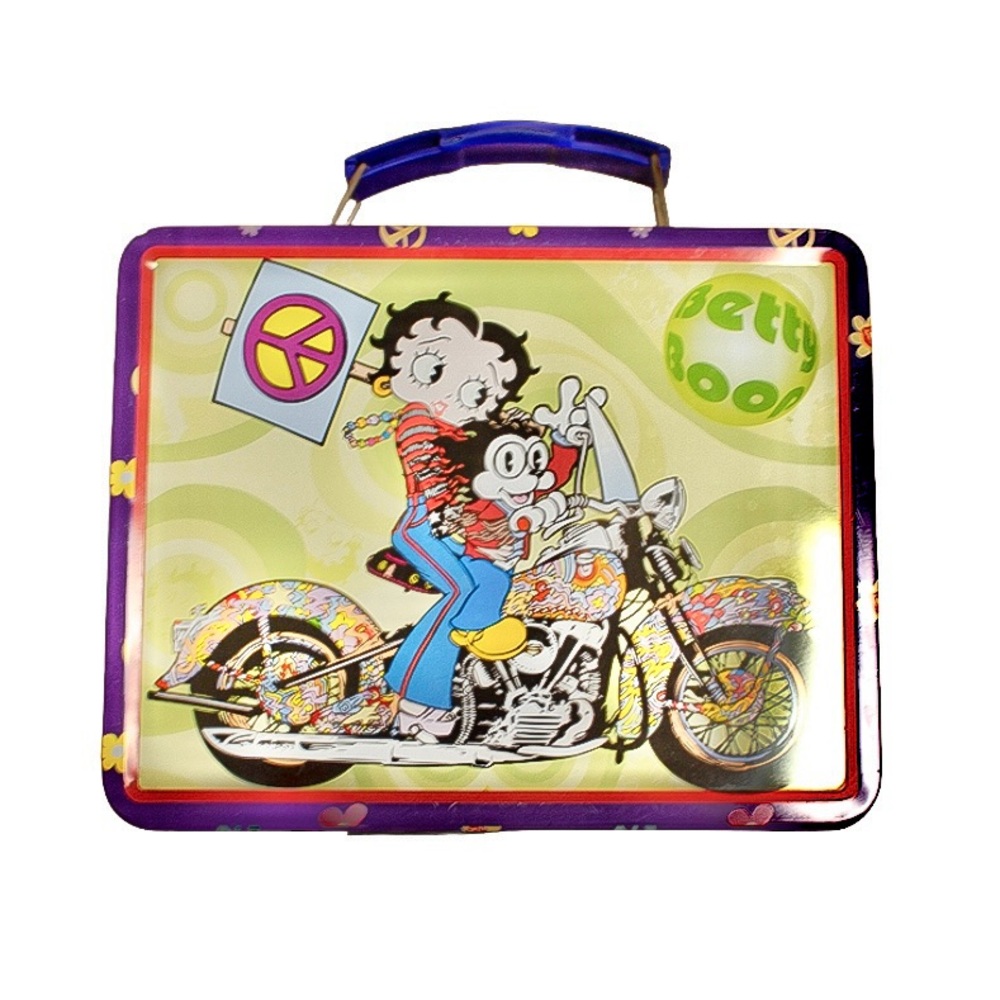 Betty Boop Peace & Love tin lunchbox - RARE